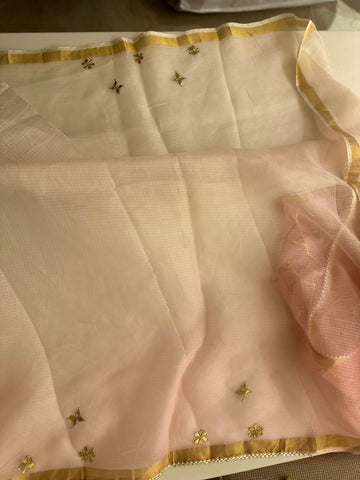 Lotus pink kotasilk saree