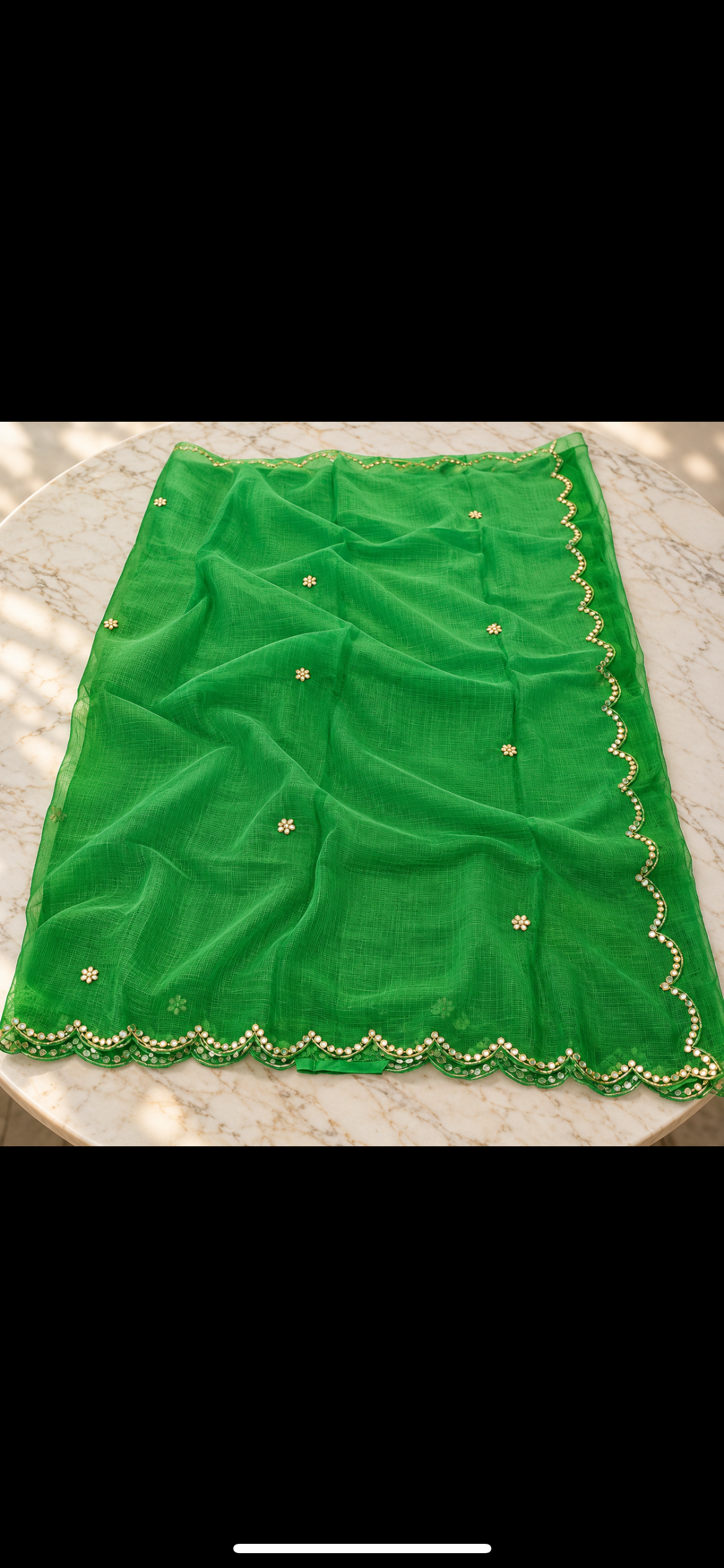 Pure Kota silk saree pittan work