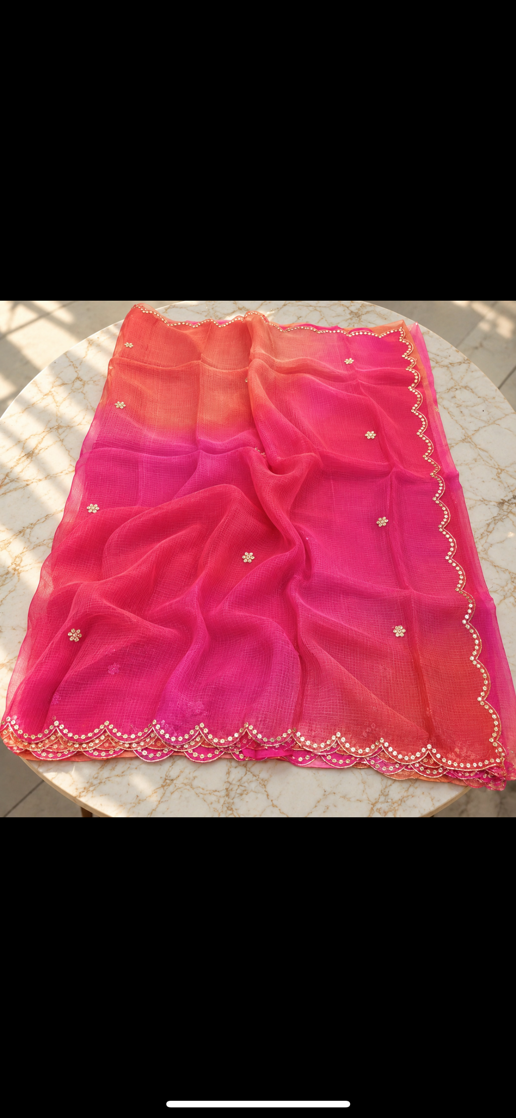 Pure Kota silk saree pittan work