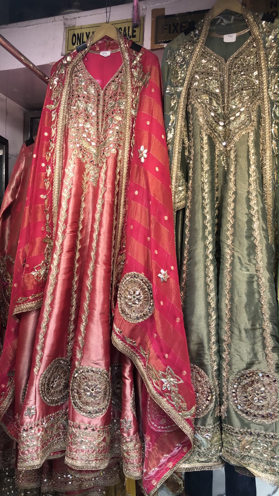 Anarkali tissue gota work