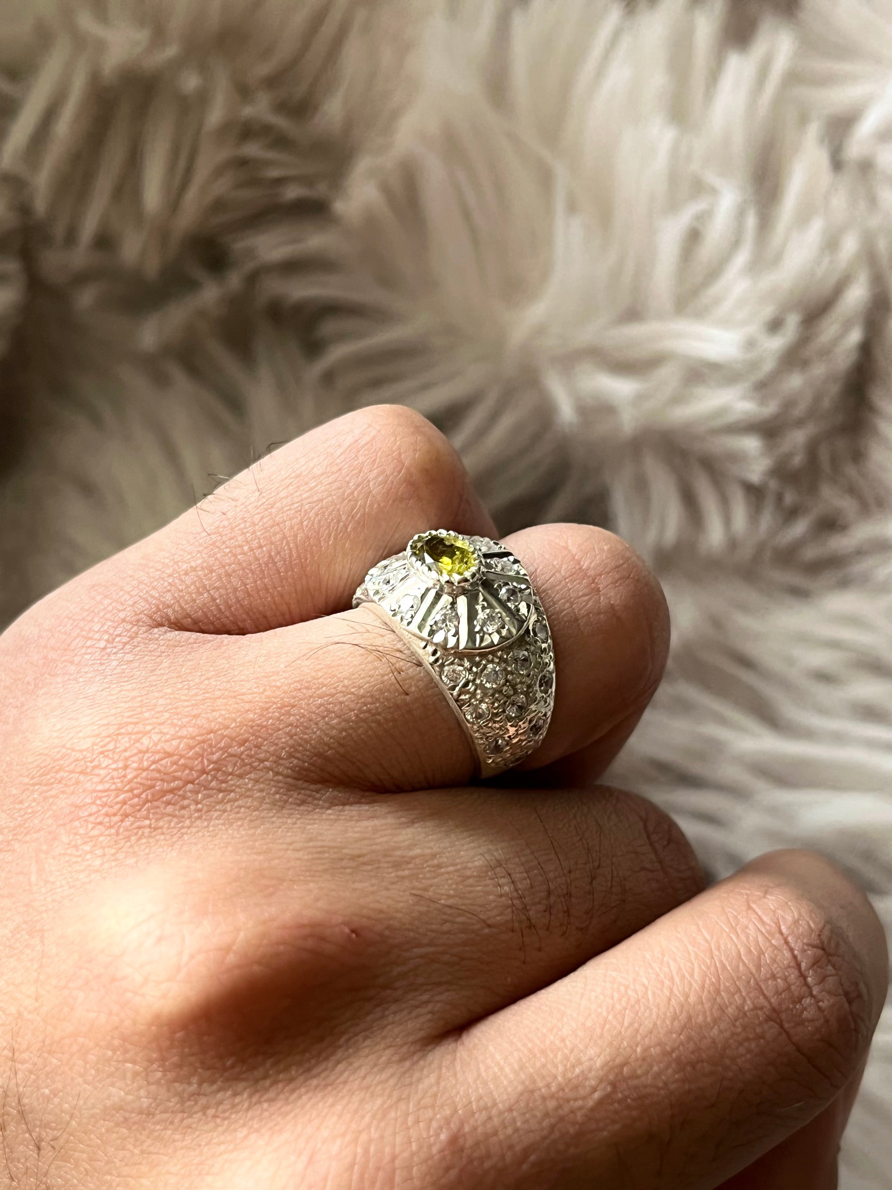 Statement Silver Tourmaline Ring