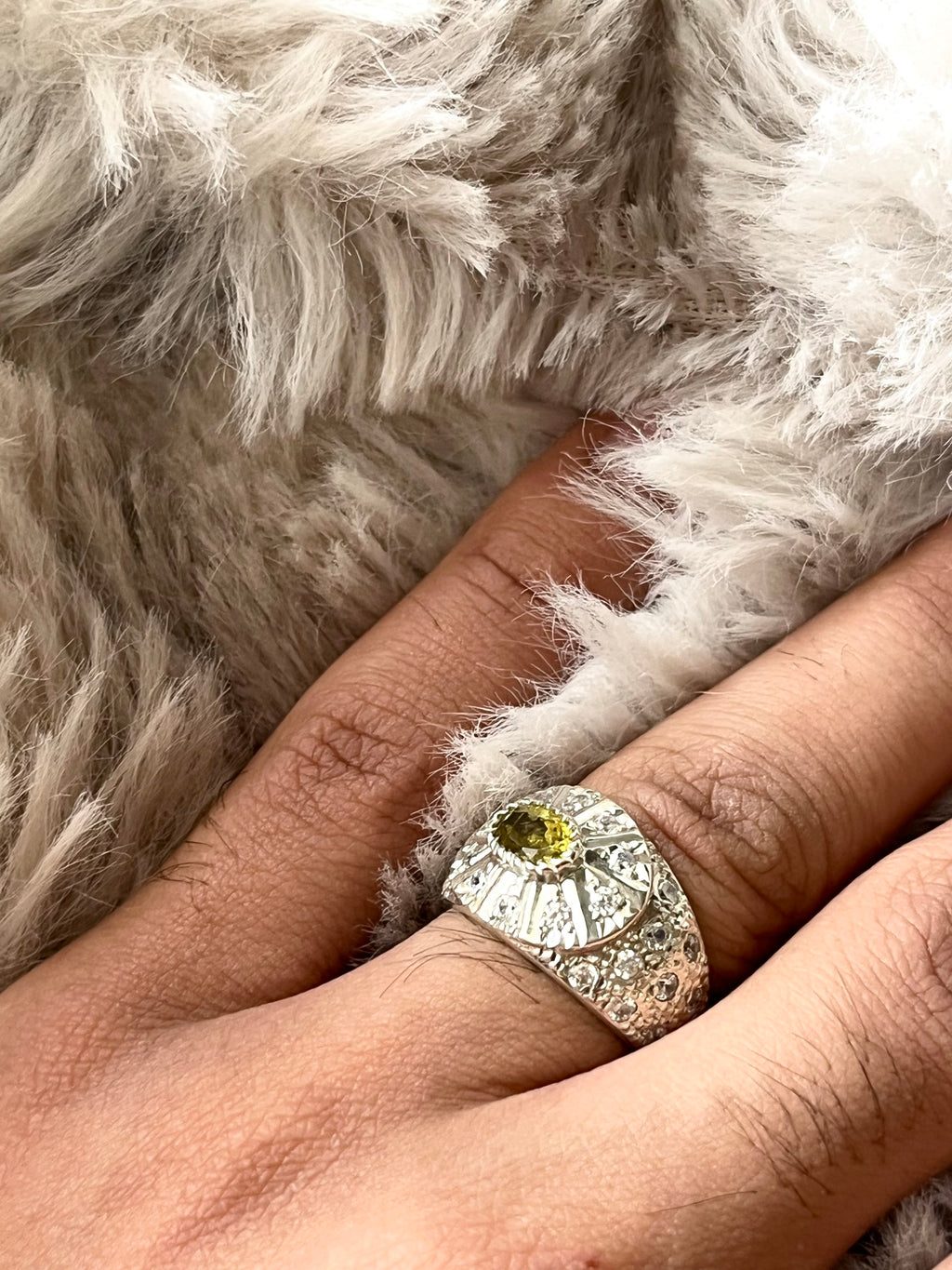 Statement Silver Tourmaline Ring