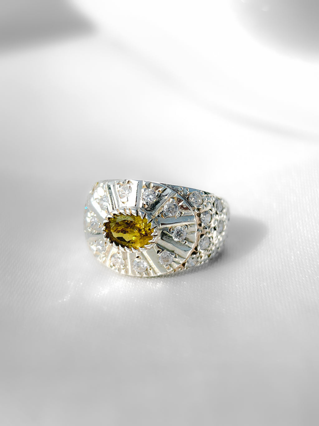 Statement Silver Tourmaline Ring