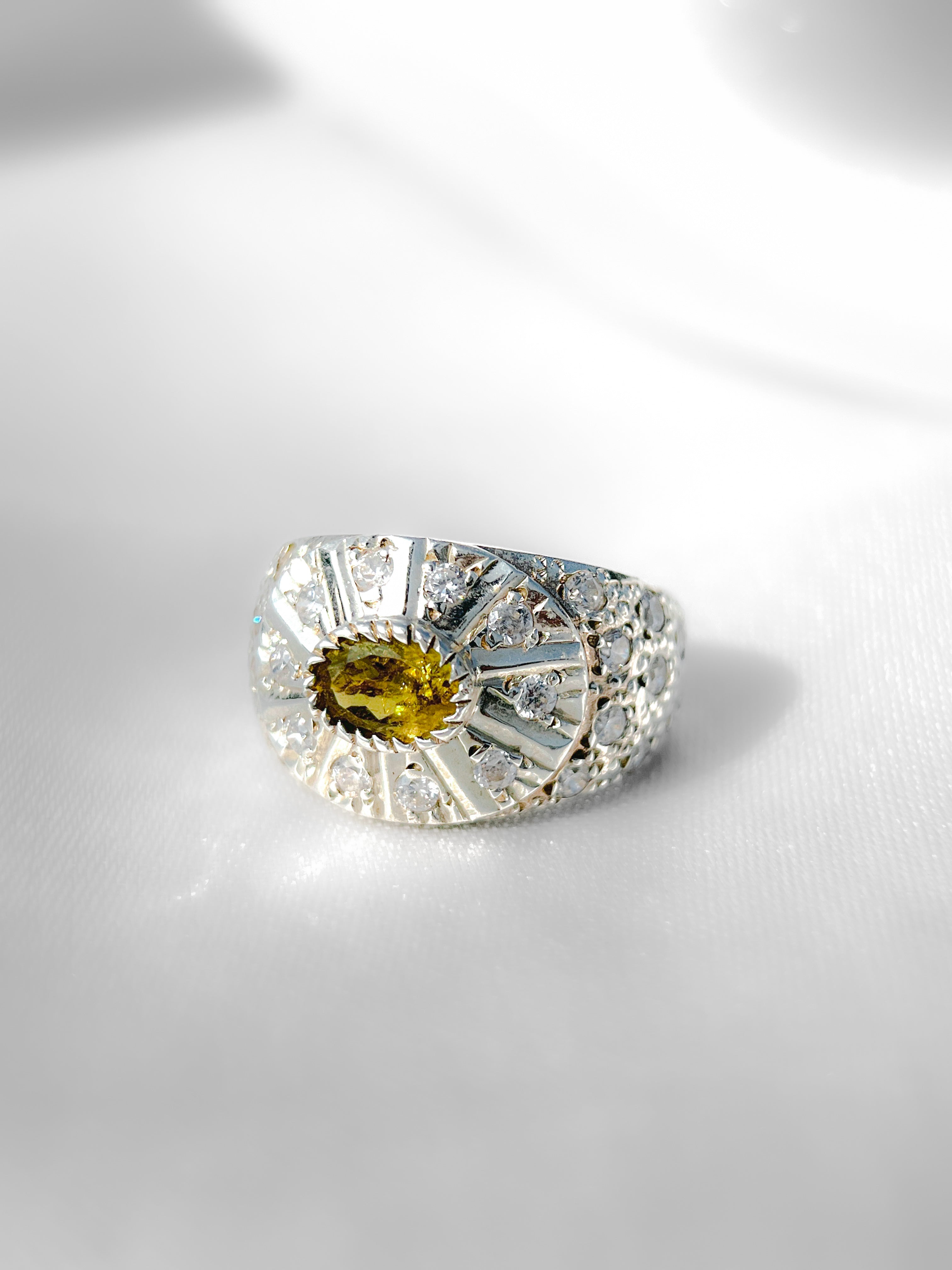 Statement Silver Tourmaline Ring