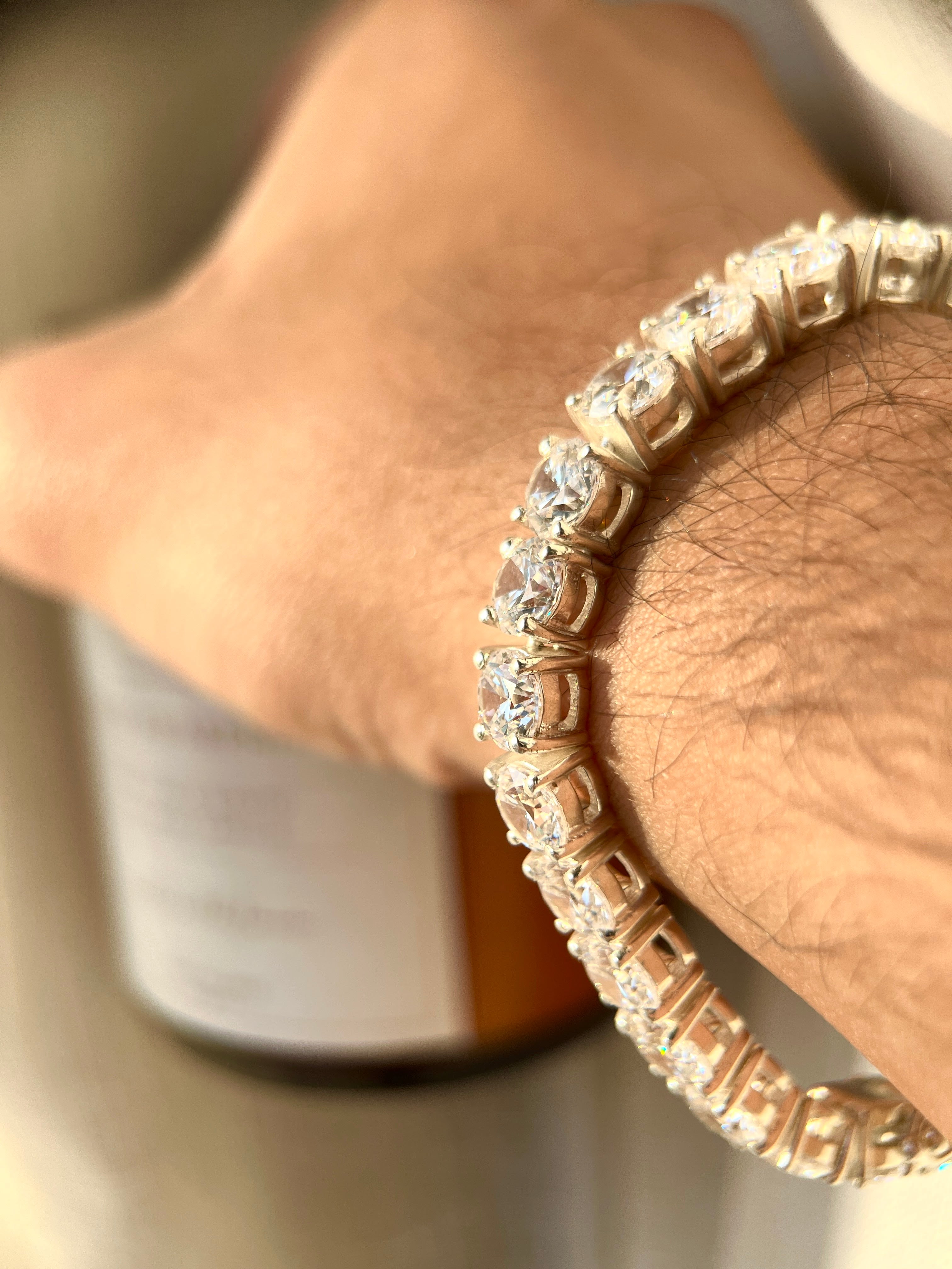 Chunky Silver Tennis Bracelet