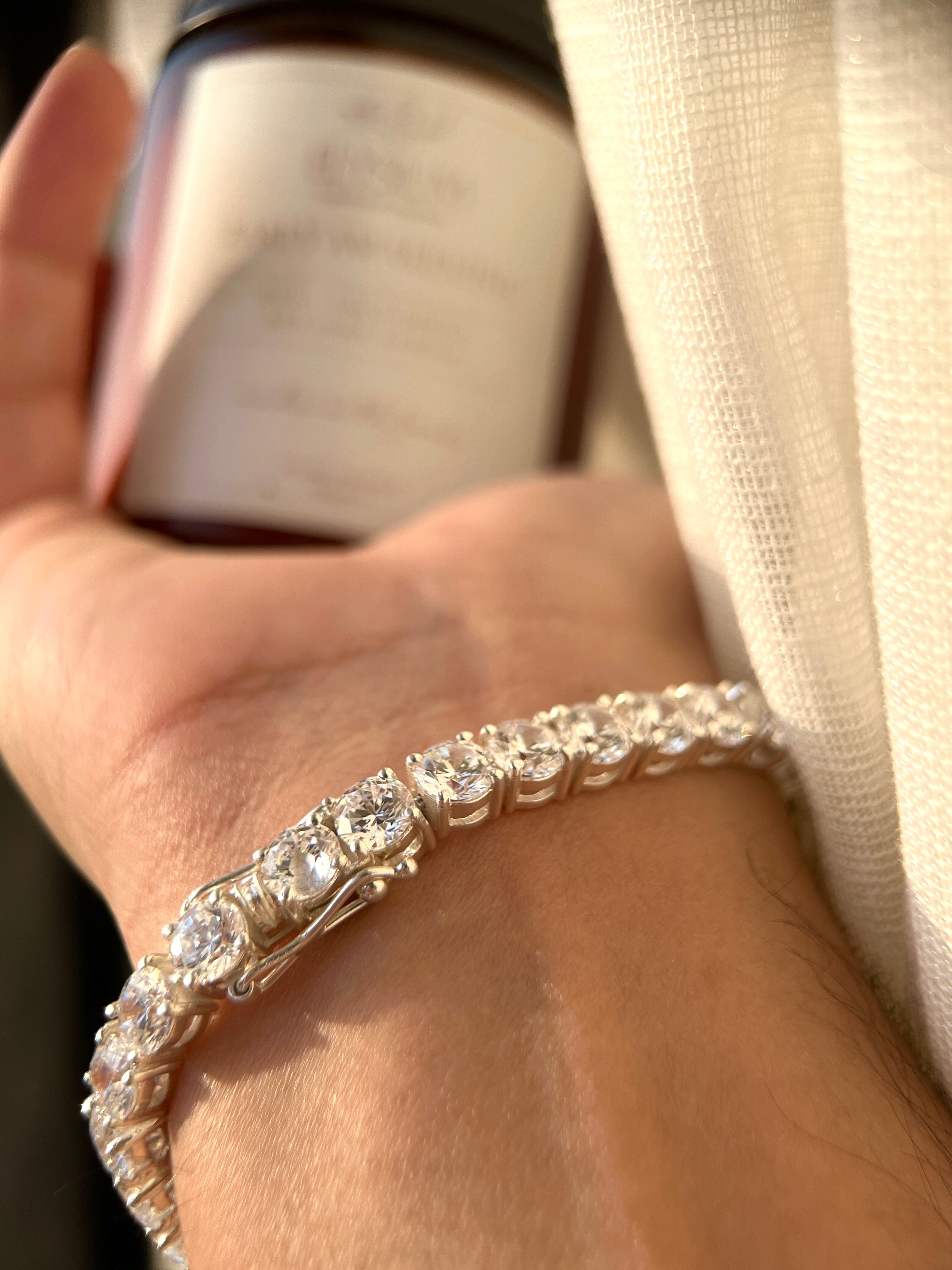 Chunky Silver Tennis Bracelet