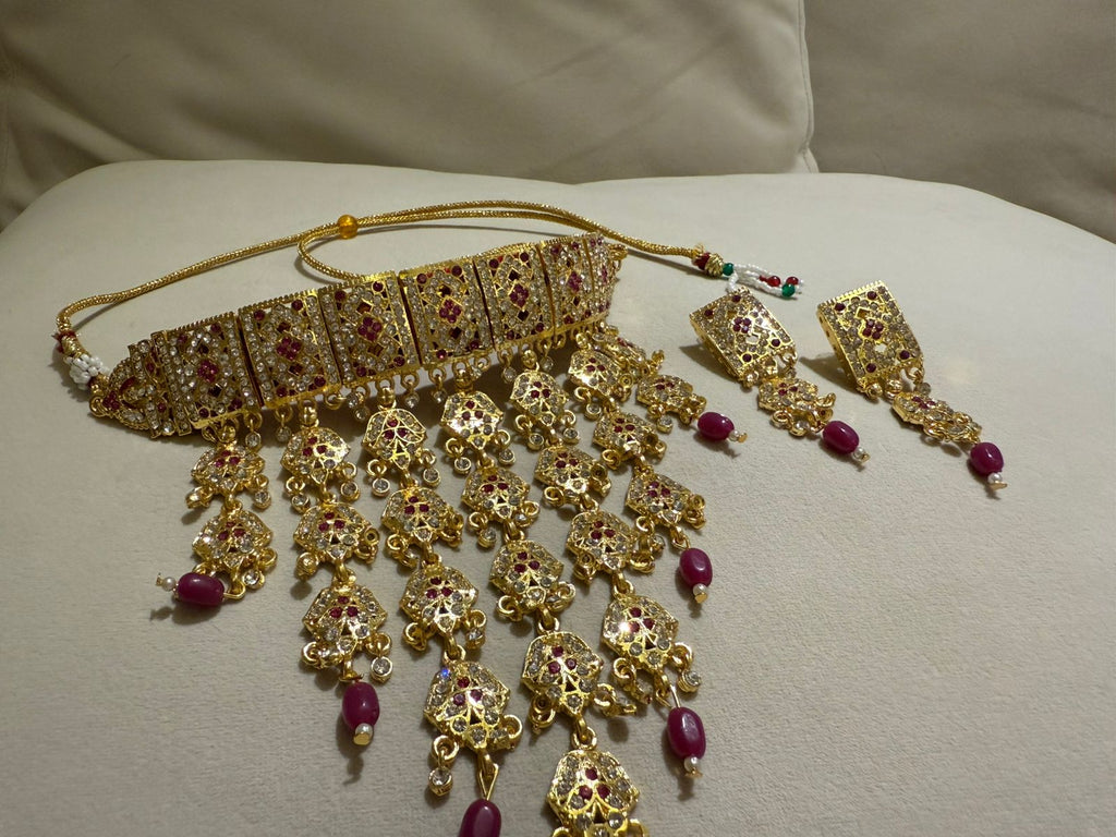 Ranisa Rajputi Necklace Set With Earrings