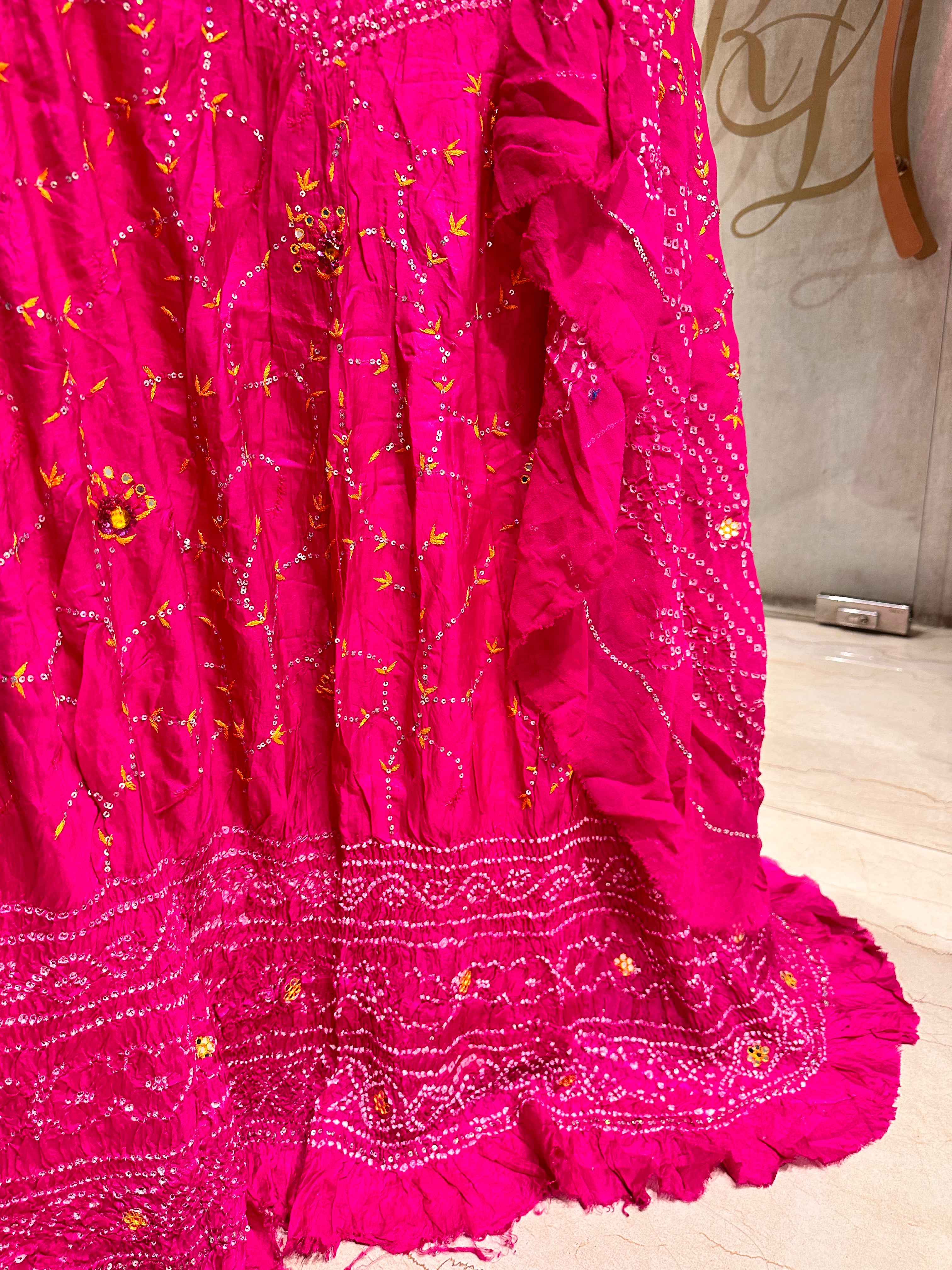 Hot pink Chaniya choli