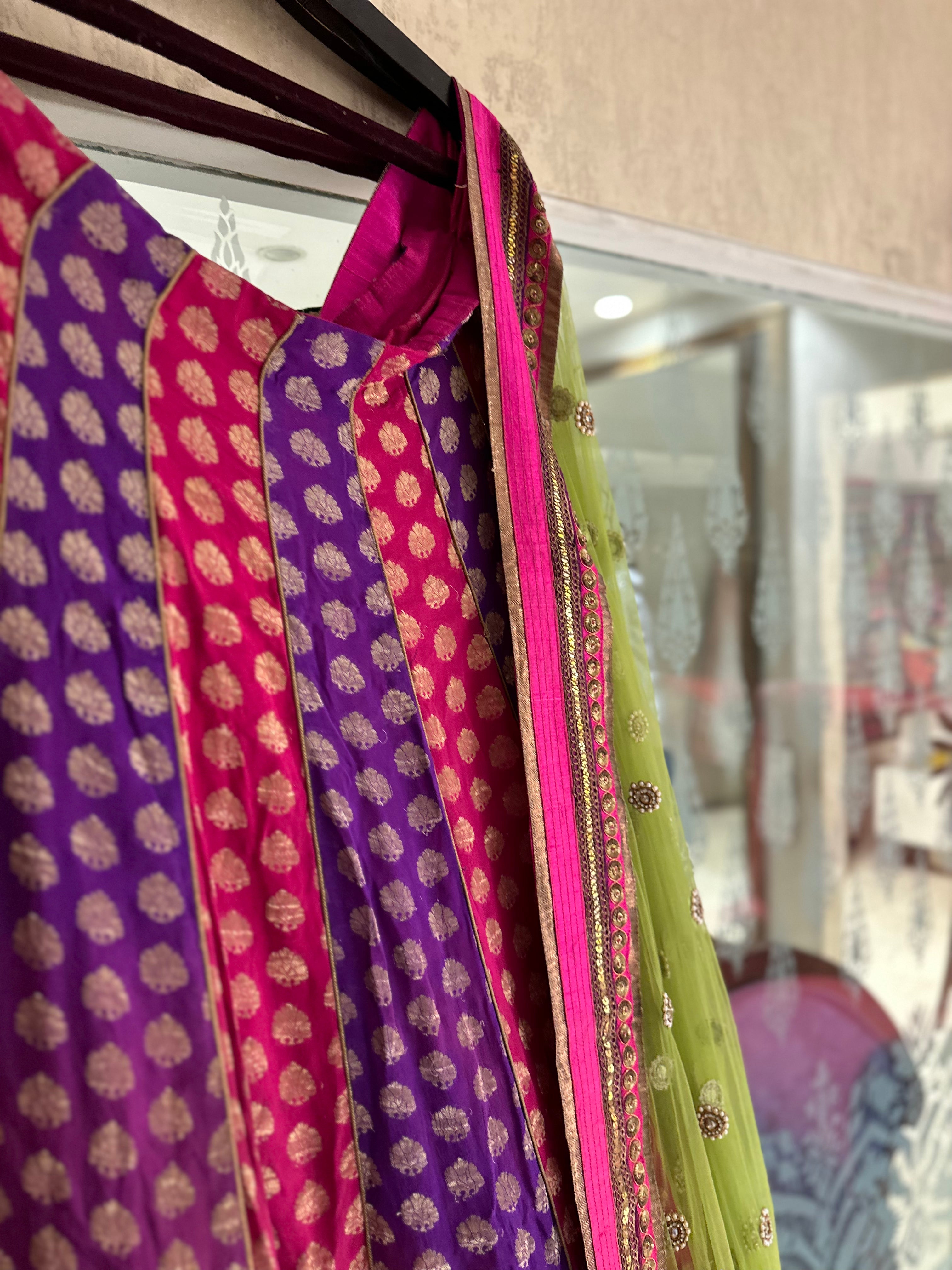 Pure Georgette zari lehenga set