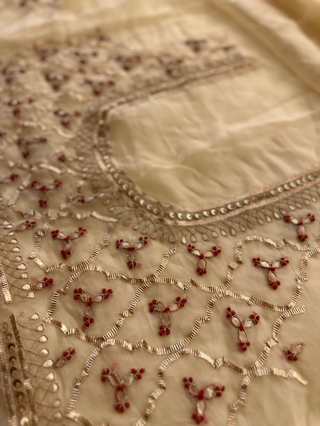 Fine handwork gotapatti saree