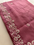 Wild Plum Organza saree