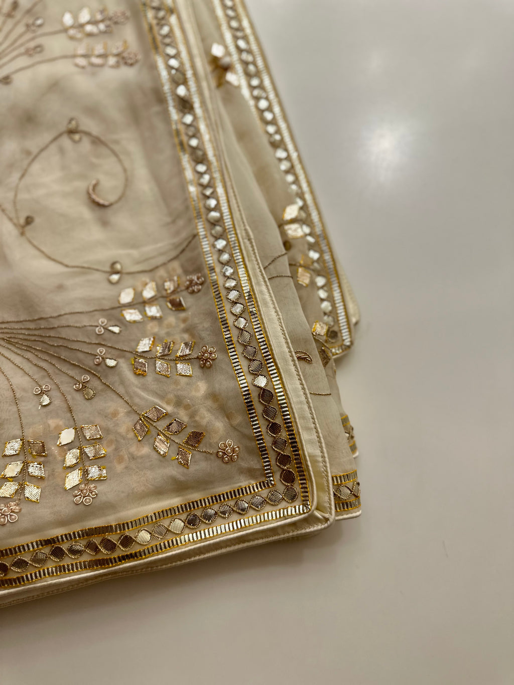 Padmini Cream organza saree