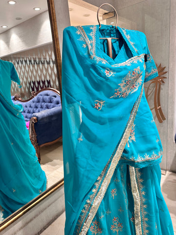 Rajputi pure georgette handwork