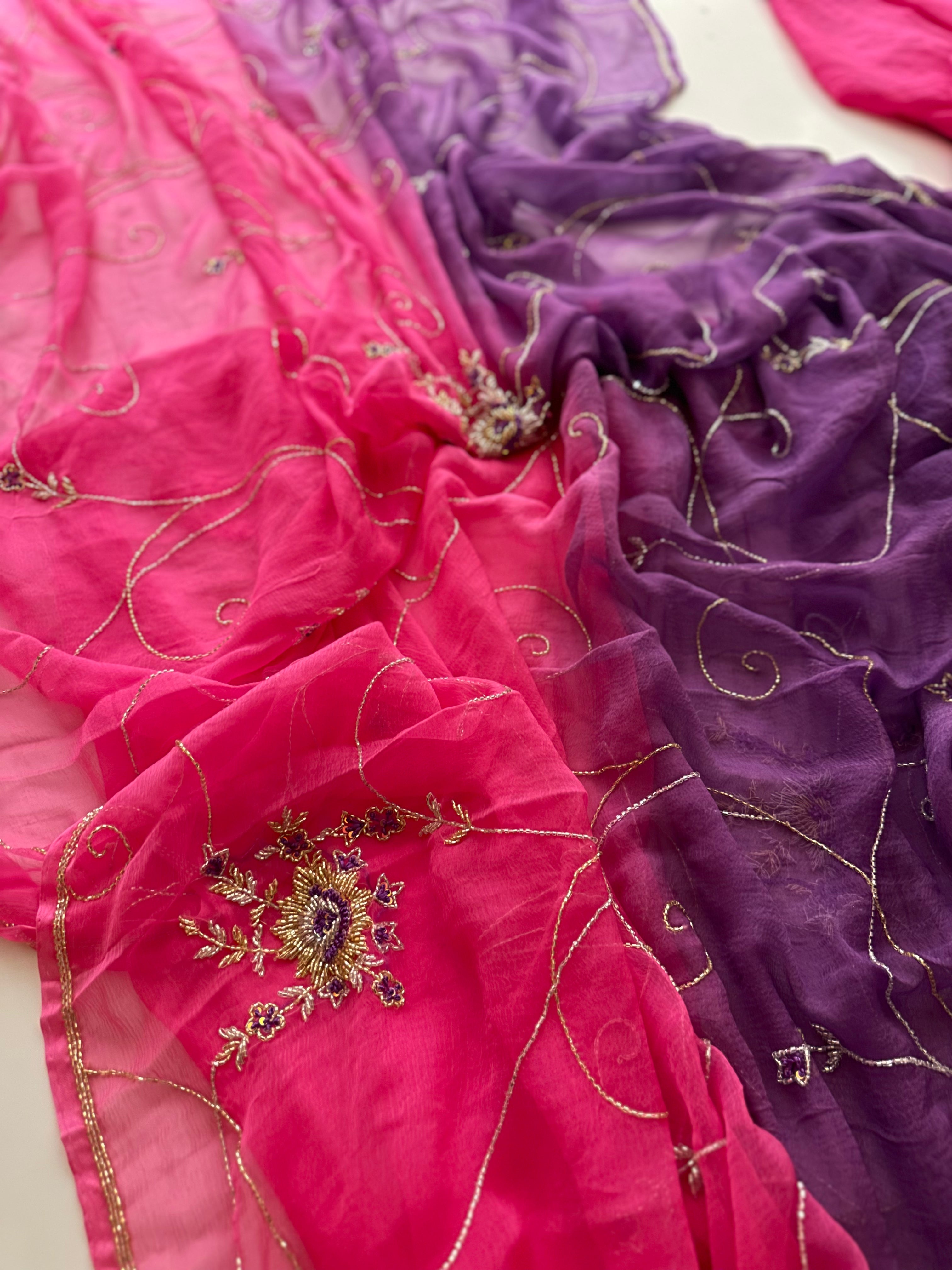 Kiara Rose Chiffon Saree