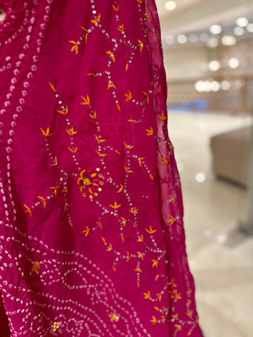 Hot pink Chaniya choli