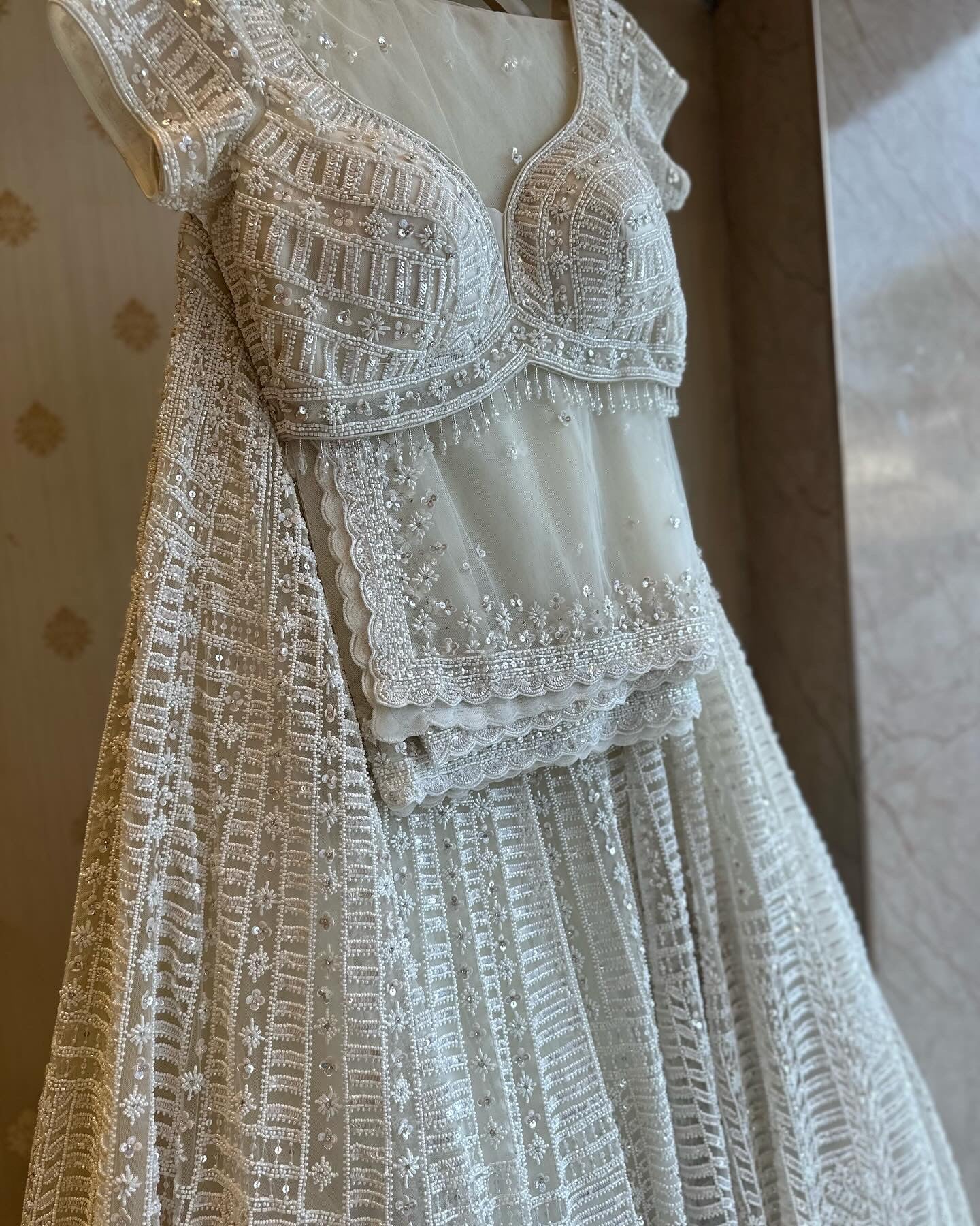 Dove White Lehenga