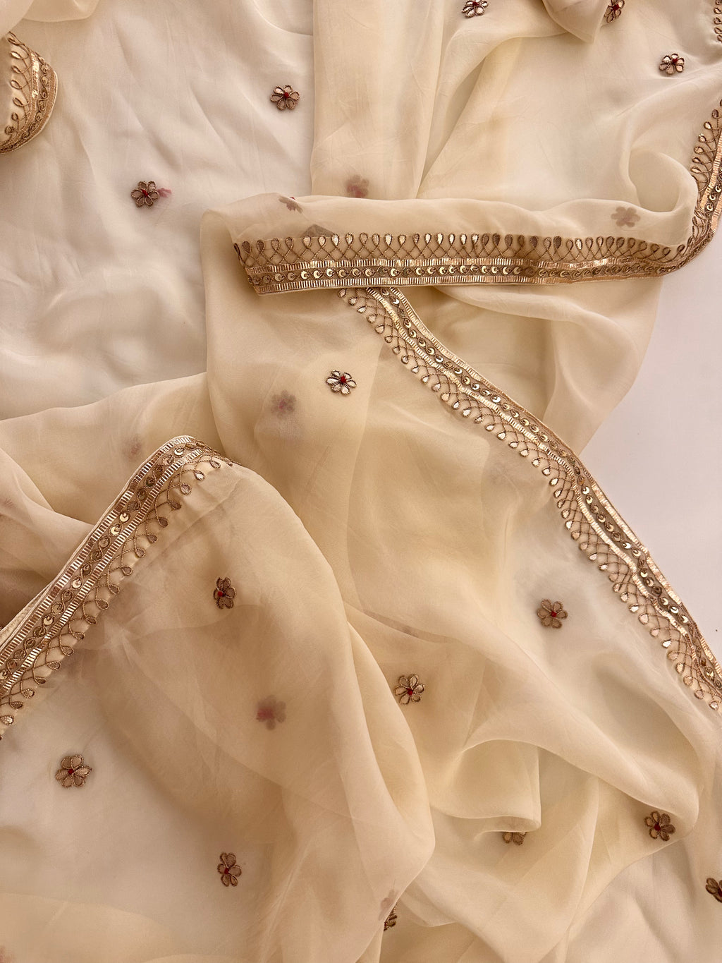 Fine handwork gotapatti saree