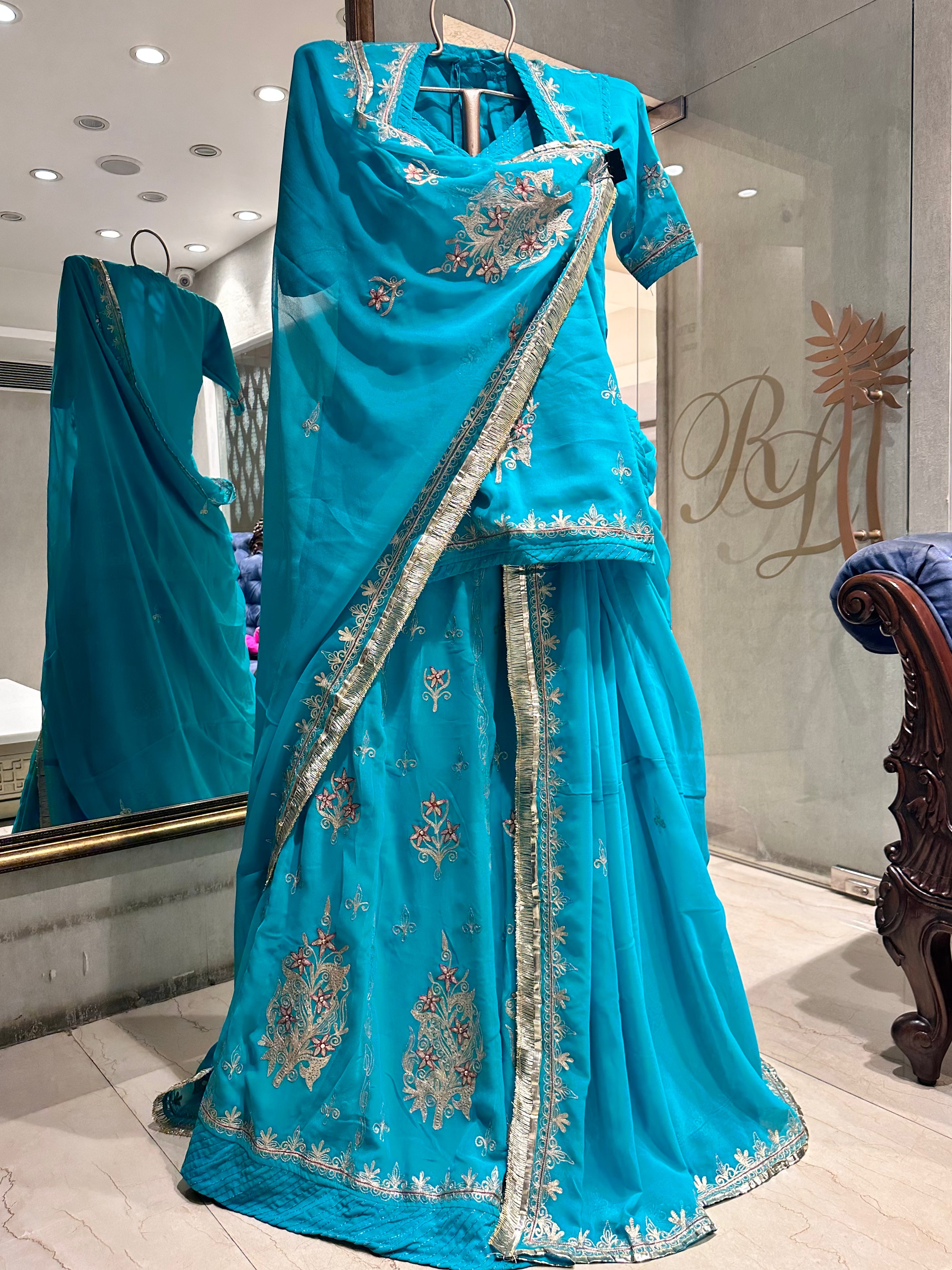 Rajputi pure georgette handwork