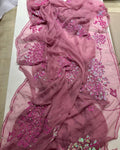 Plum Chiffon saree