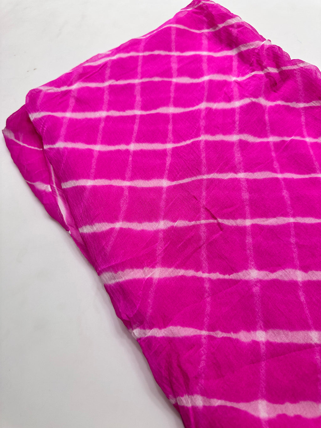 Ice Cream Pink Lehriya saree