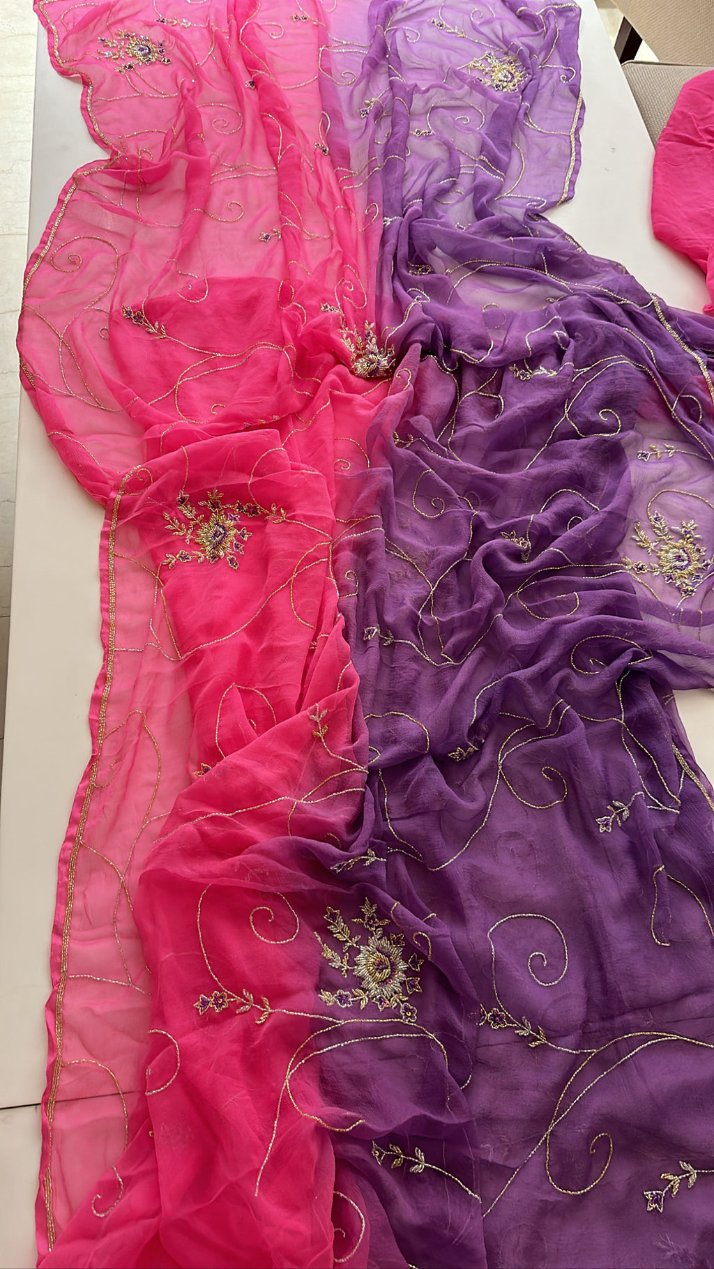 Kiara Rose Chiffon Saree