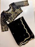 Biscotti Gold organza handwork saree