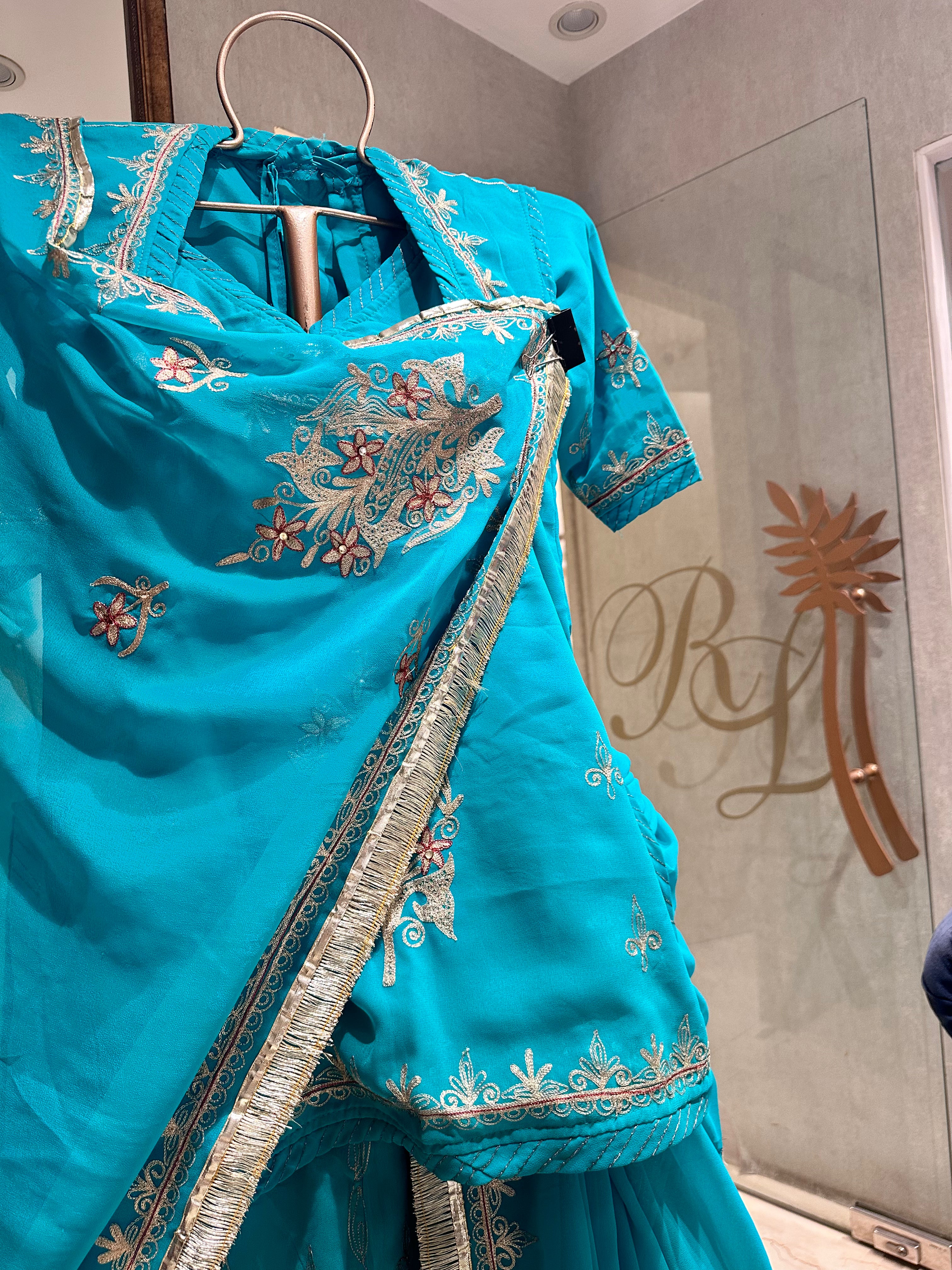Rajputi pure georgette handwork
