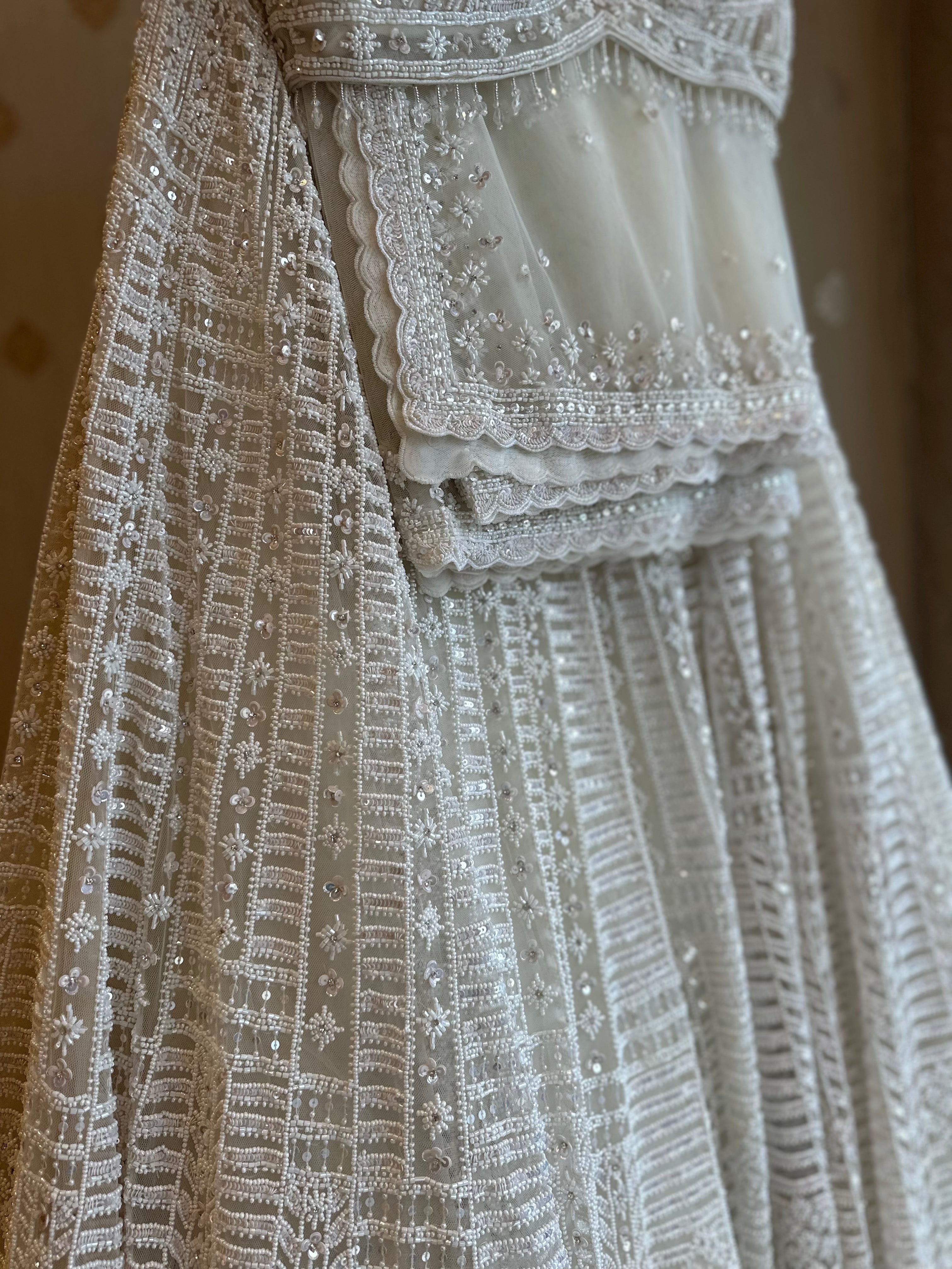 Dove White Lehenga