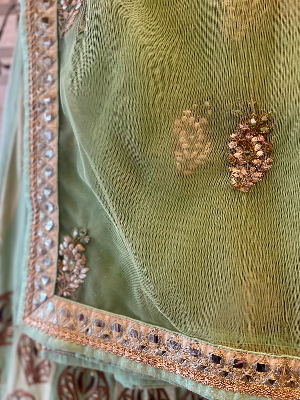 Elachi rose gold lehenga