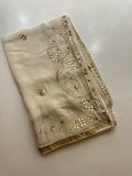 Padmini Cream organza saree