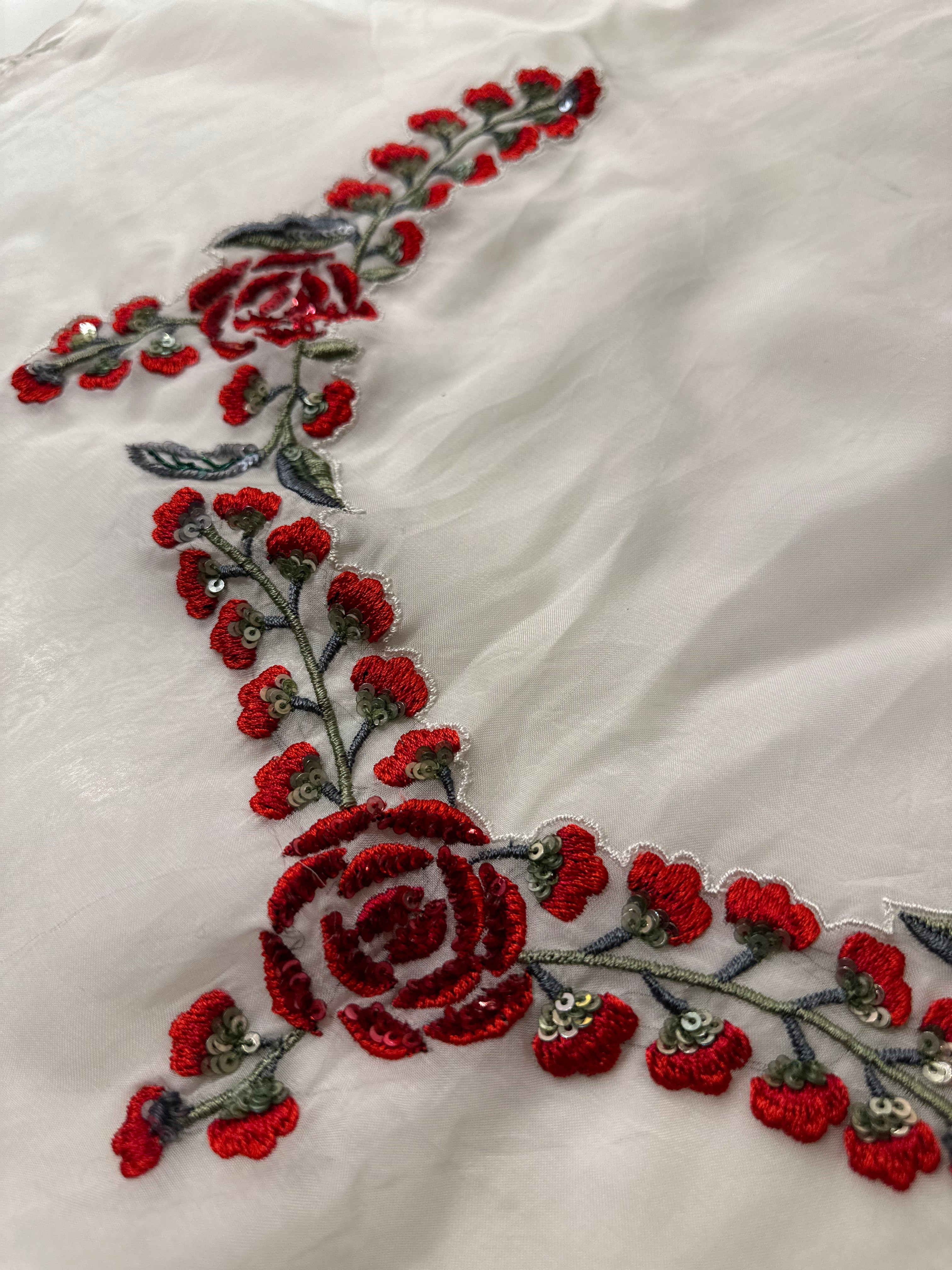 Luxe Pure organza rose saree