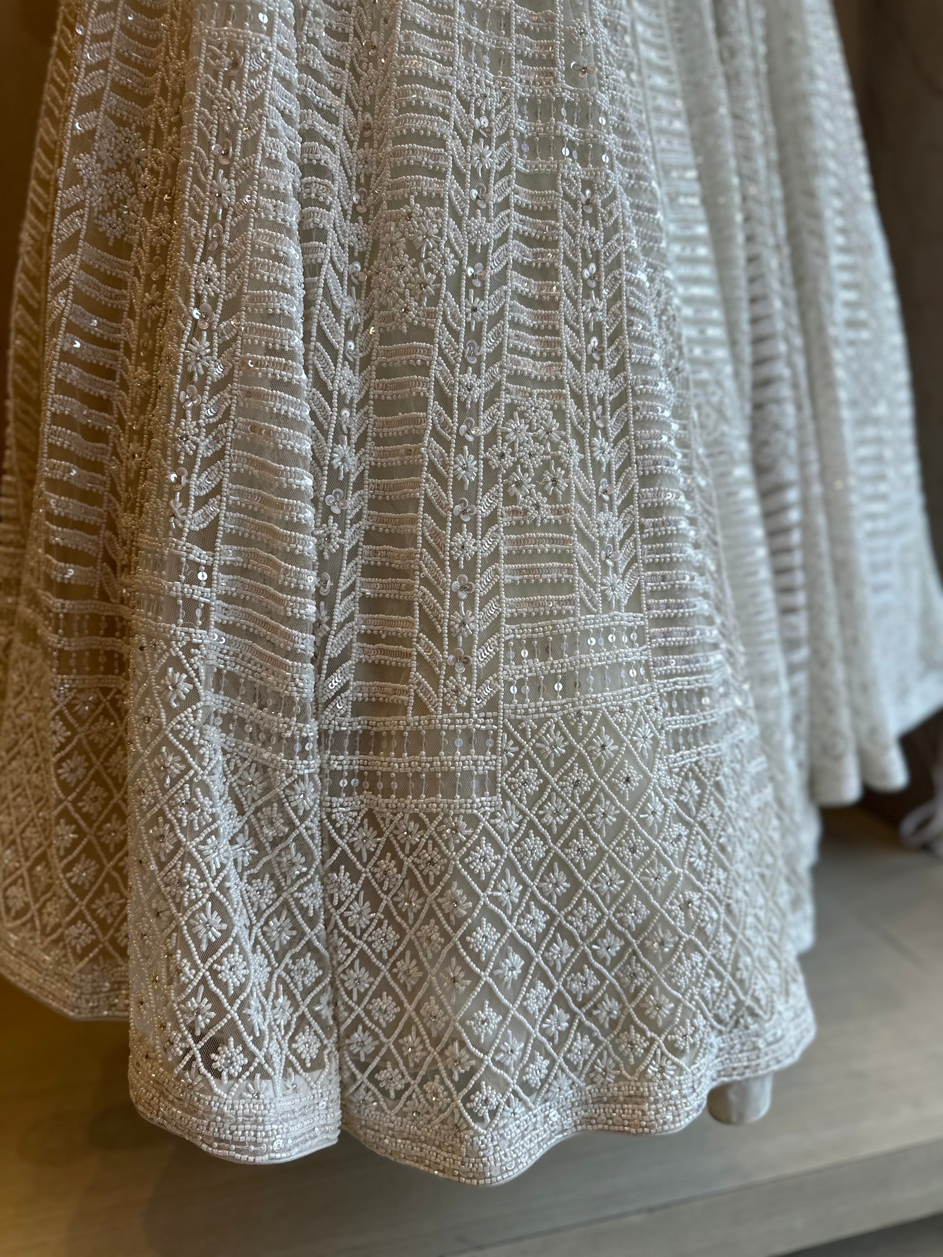 Dove White Lehenga