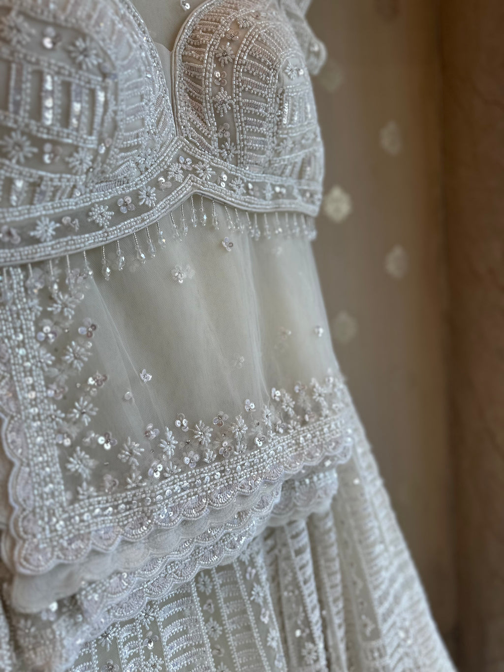 Dove White Lehenga