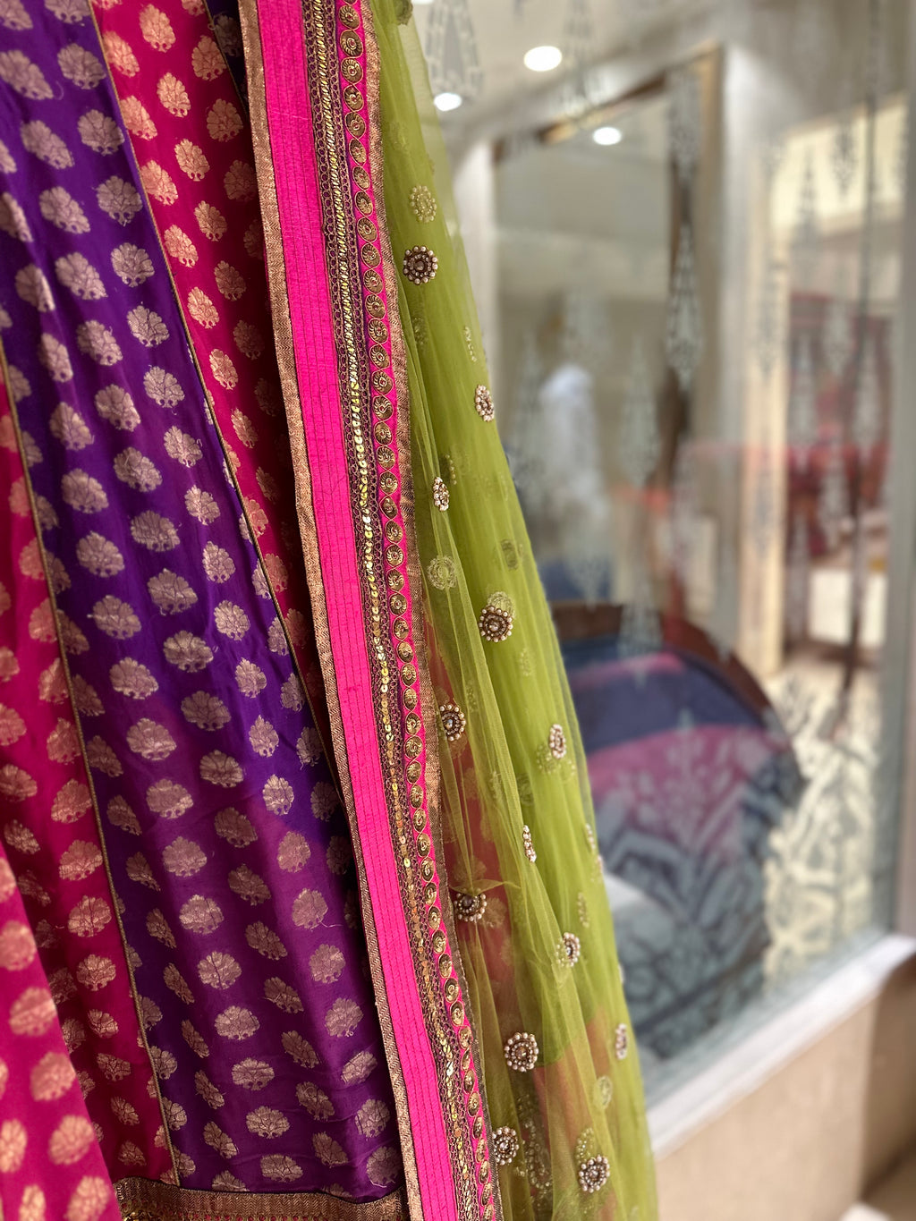 Pure Georgette zari lehenga set