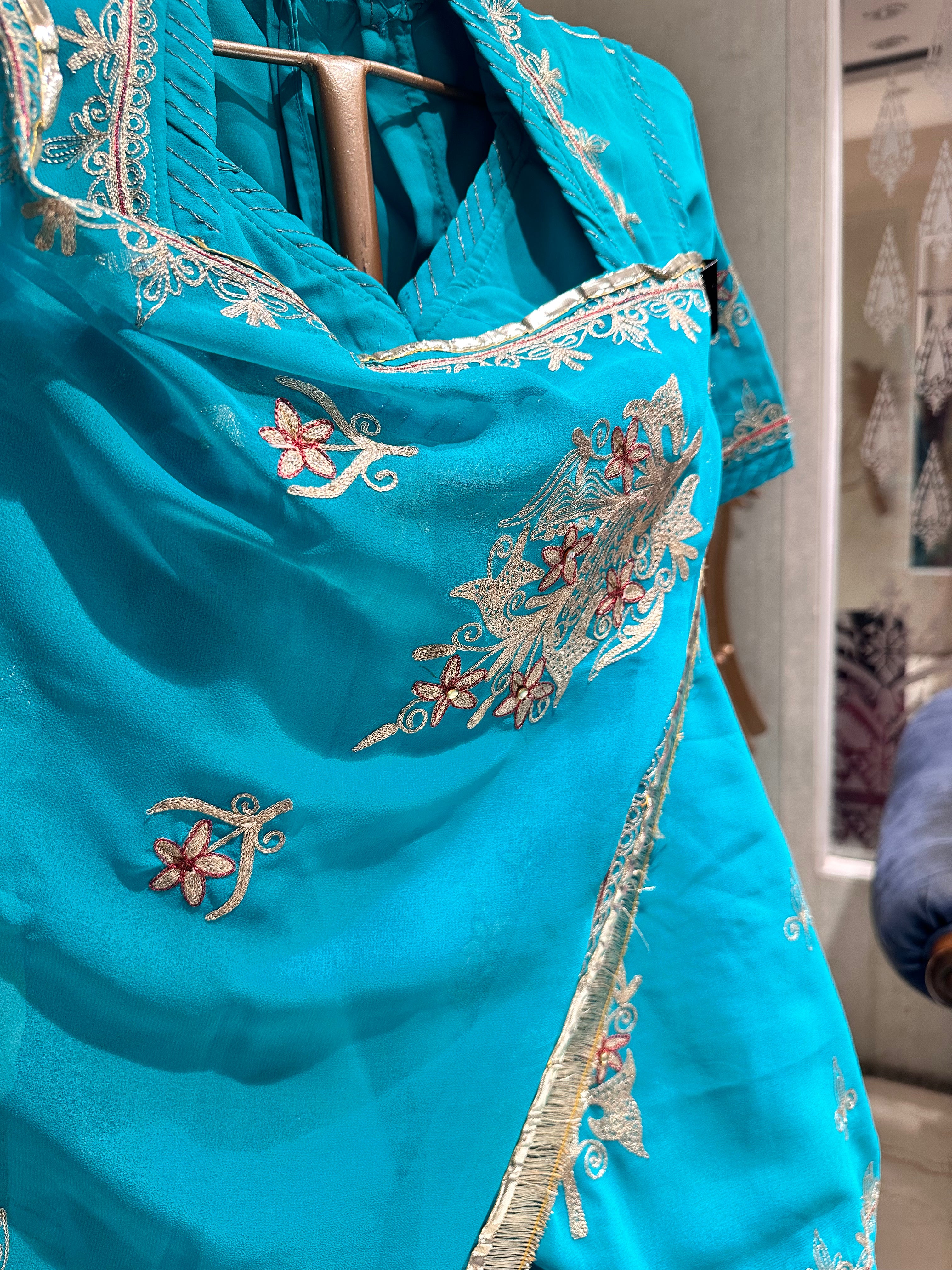 Rajputi pure georgette handwork