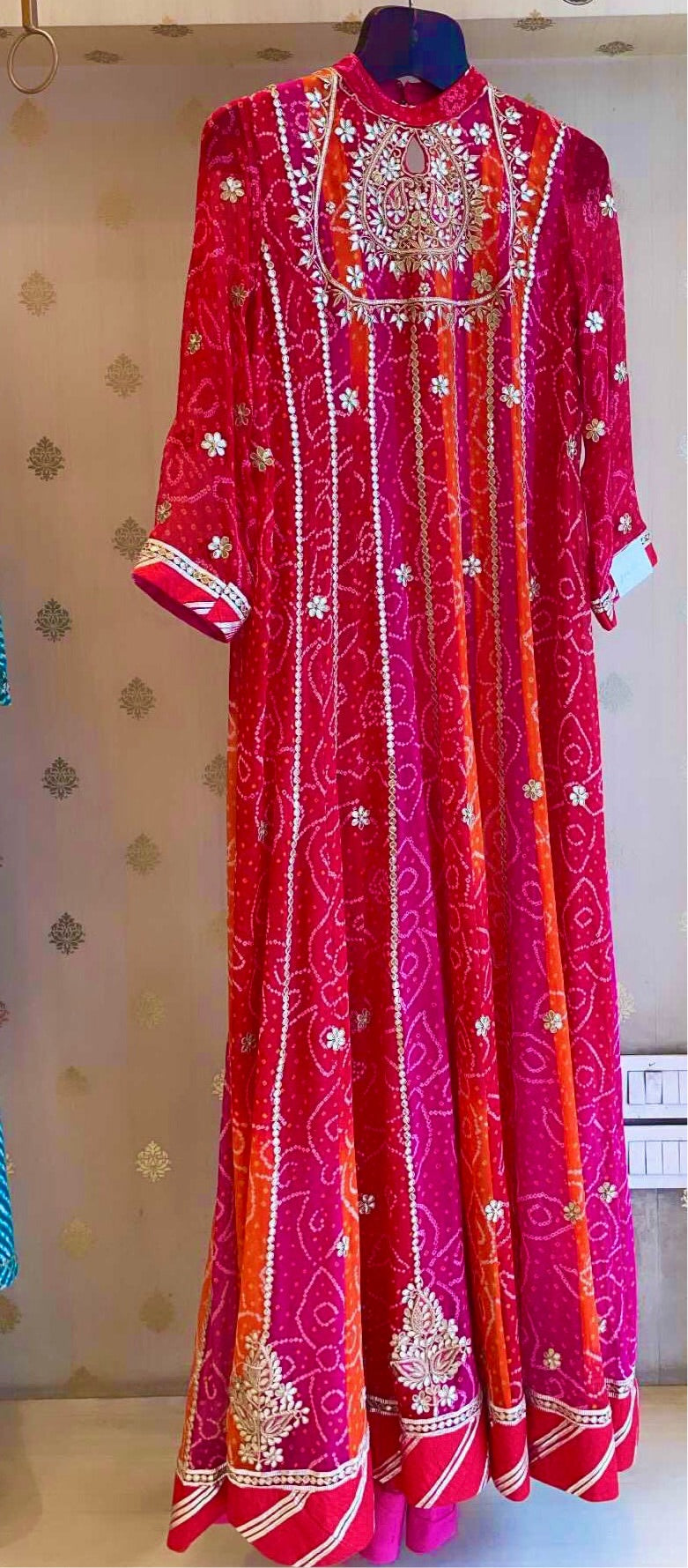 Bandhani suit Gotapatti handwork