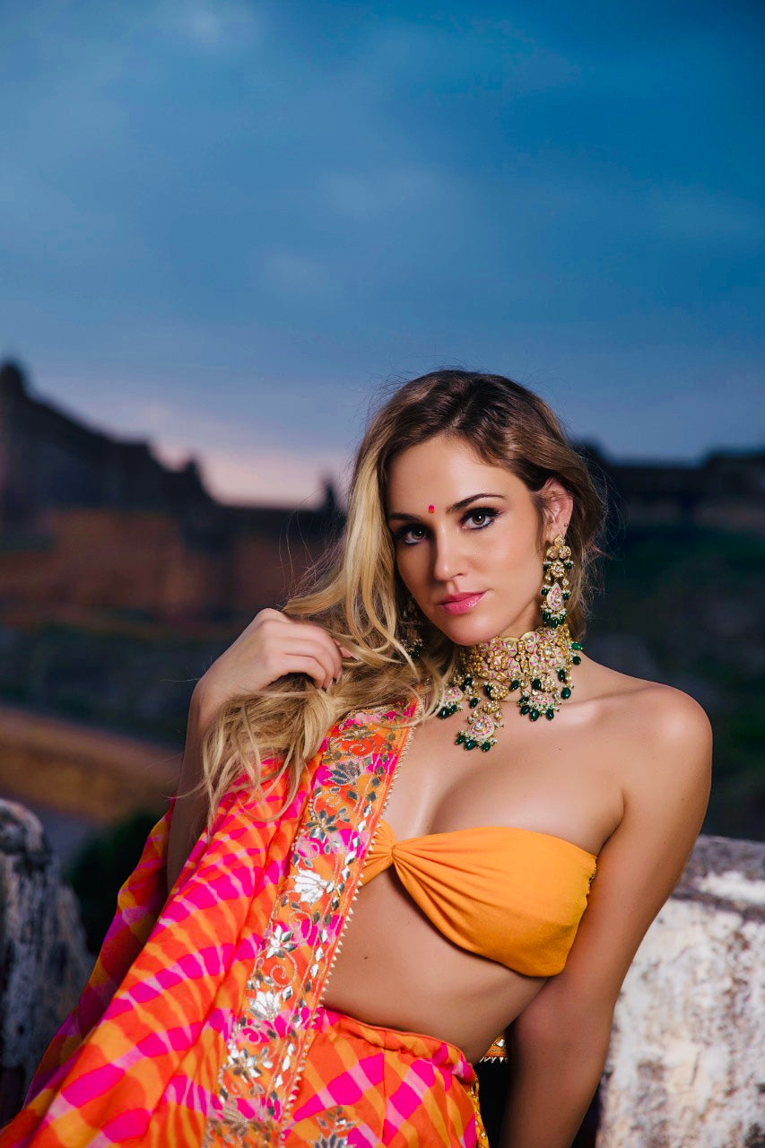 Lehriya gotapatti lehenga set