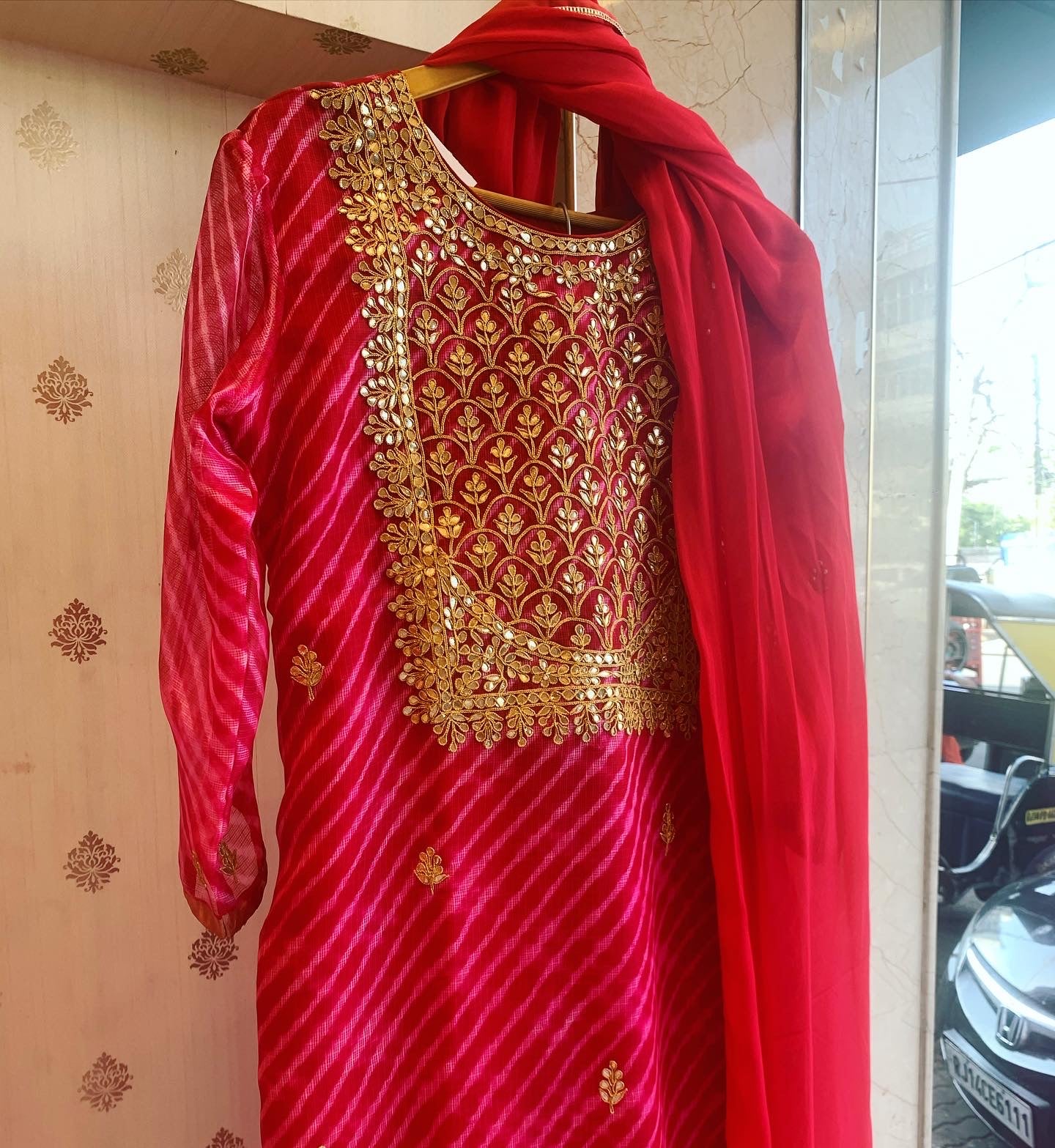 Lehriya Suit sharara set