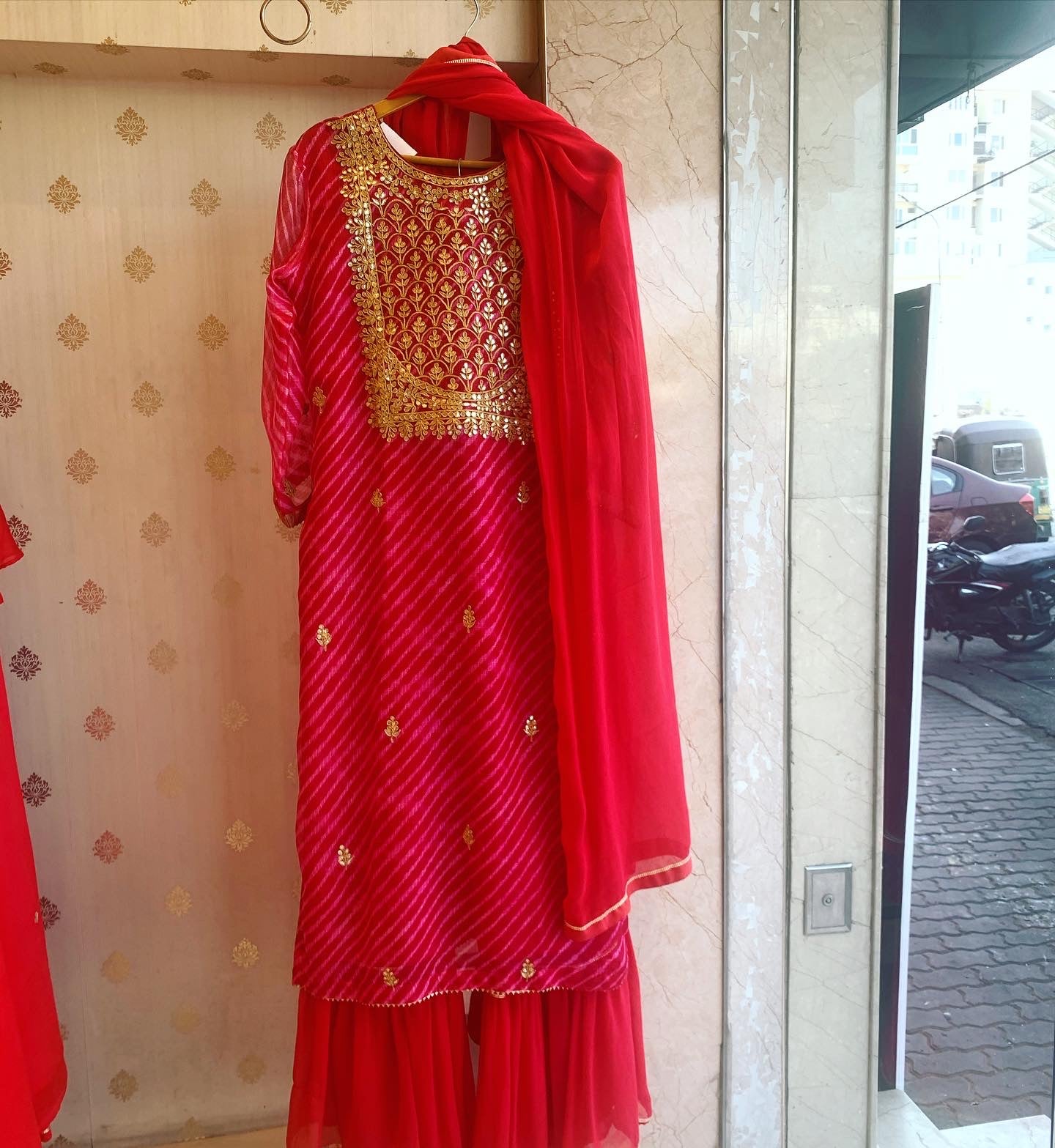 Lehriya Suit sharara set
