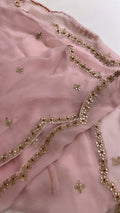 Daisy gotapatti flower Organza saree