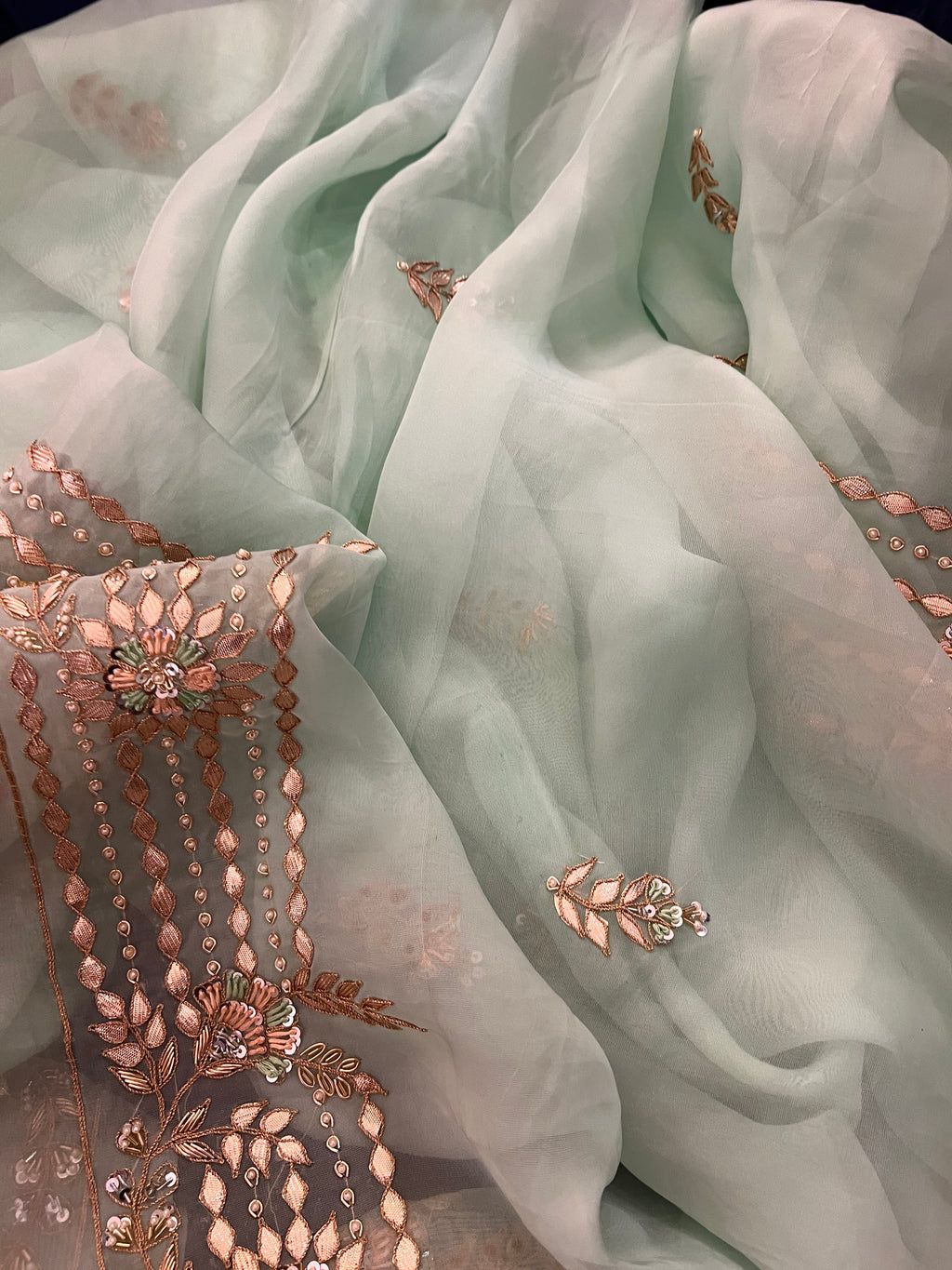 Organza gotapatti saree