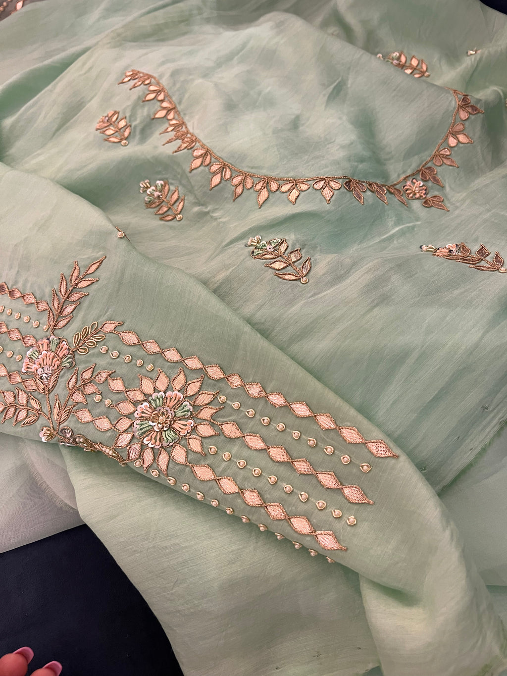 Organza gotapatti saree