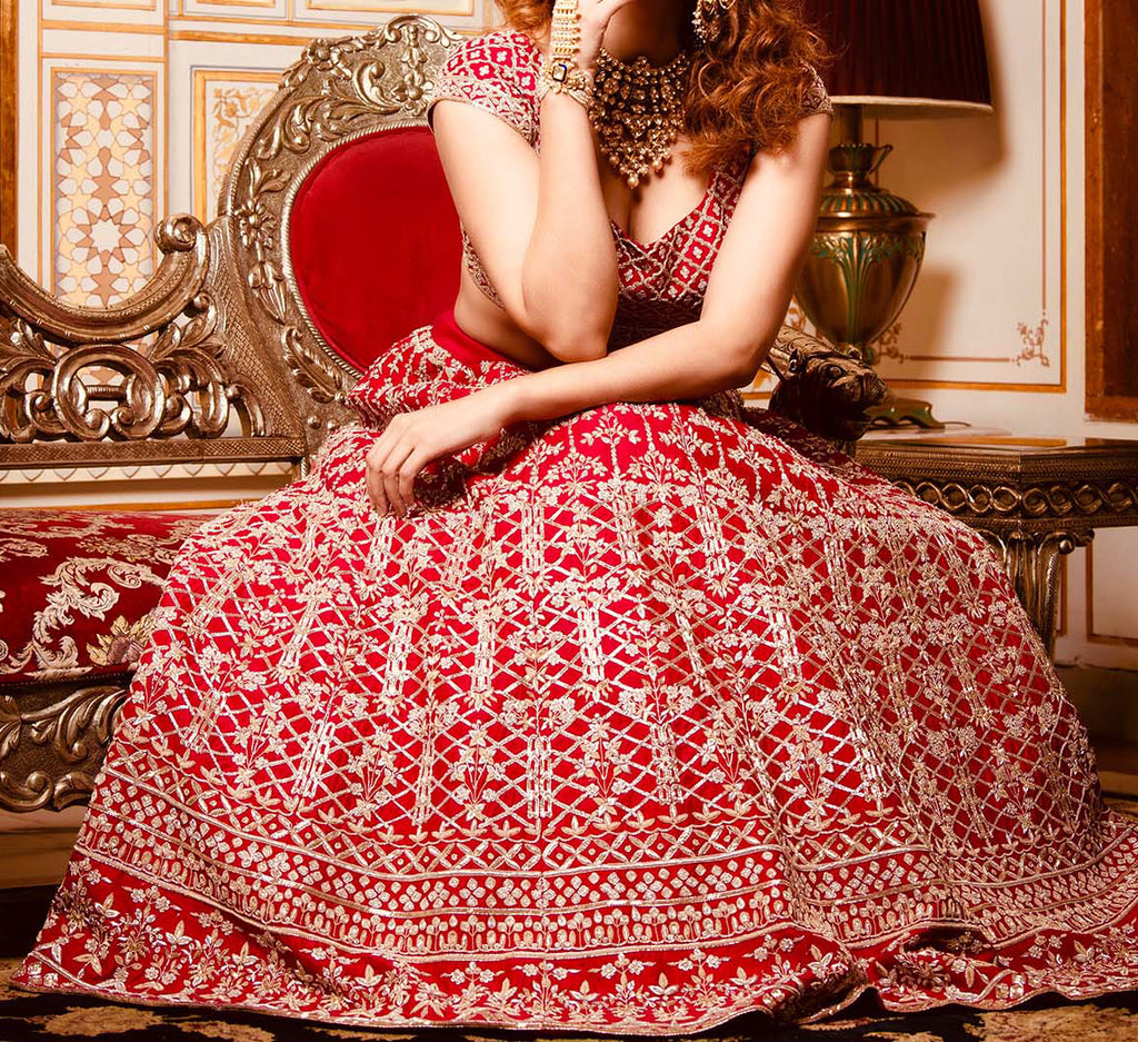 Exclusive Deep Red Lehenga