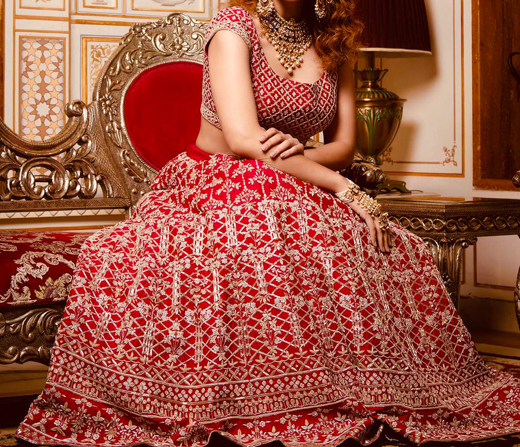 Exclusive Deep Red Lehenga