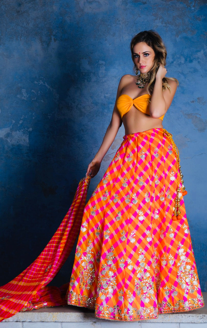 Lehriya gotapatti lehenga set