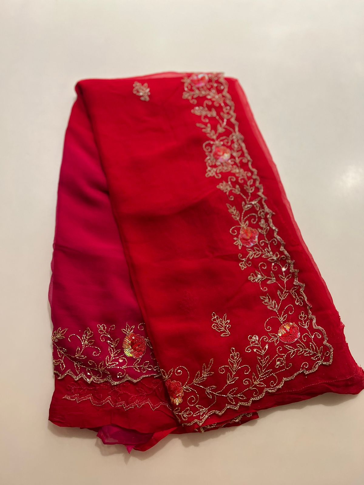 Chiffon Saree with running blouse