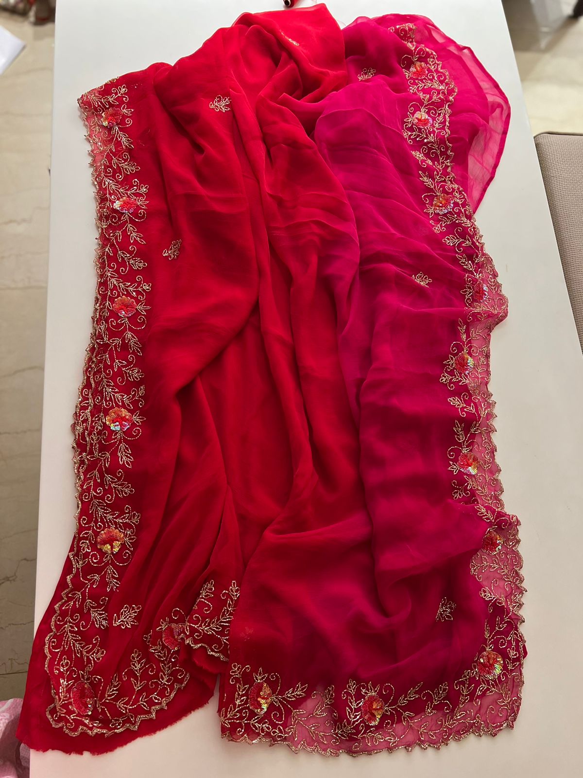 Chiffon Saree with running blouse