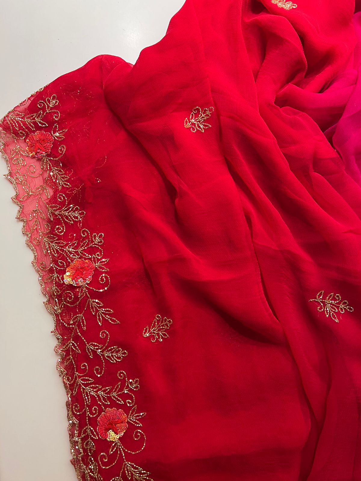 Chiffon Saree with running blouse