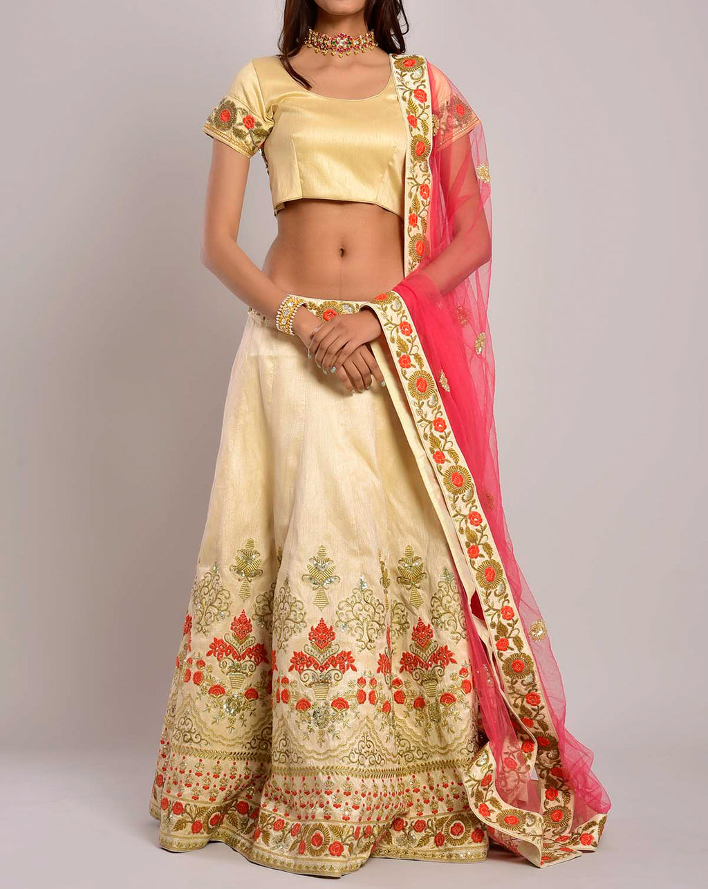 Light Lehenga Embroidered