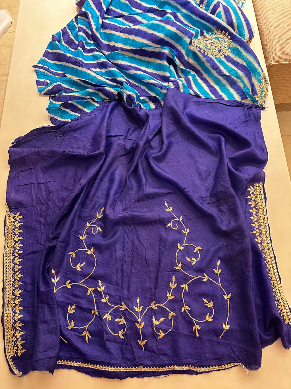 Lehriya Pure Gajji saree
